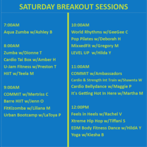 All Saturday Breakout Sessions LV 22