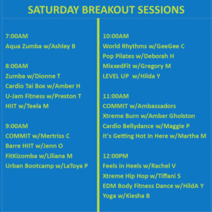 All Saturday Breakout Sessions LV 22