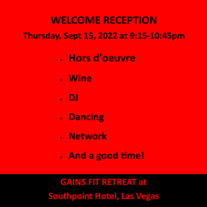 Welcome Reception LV 22