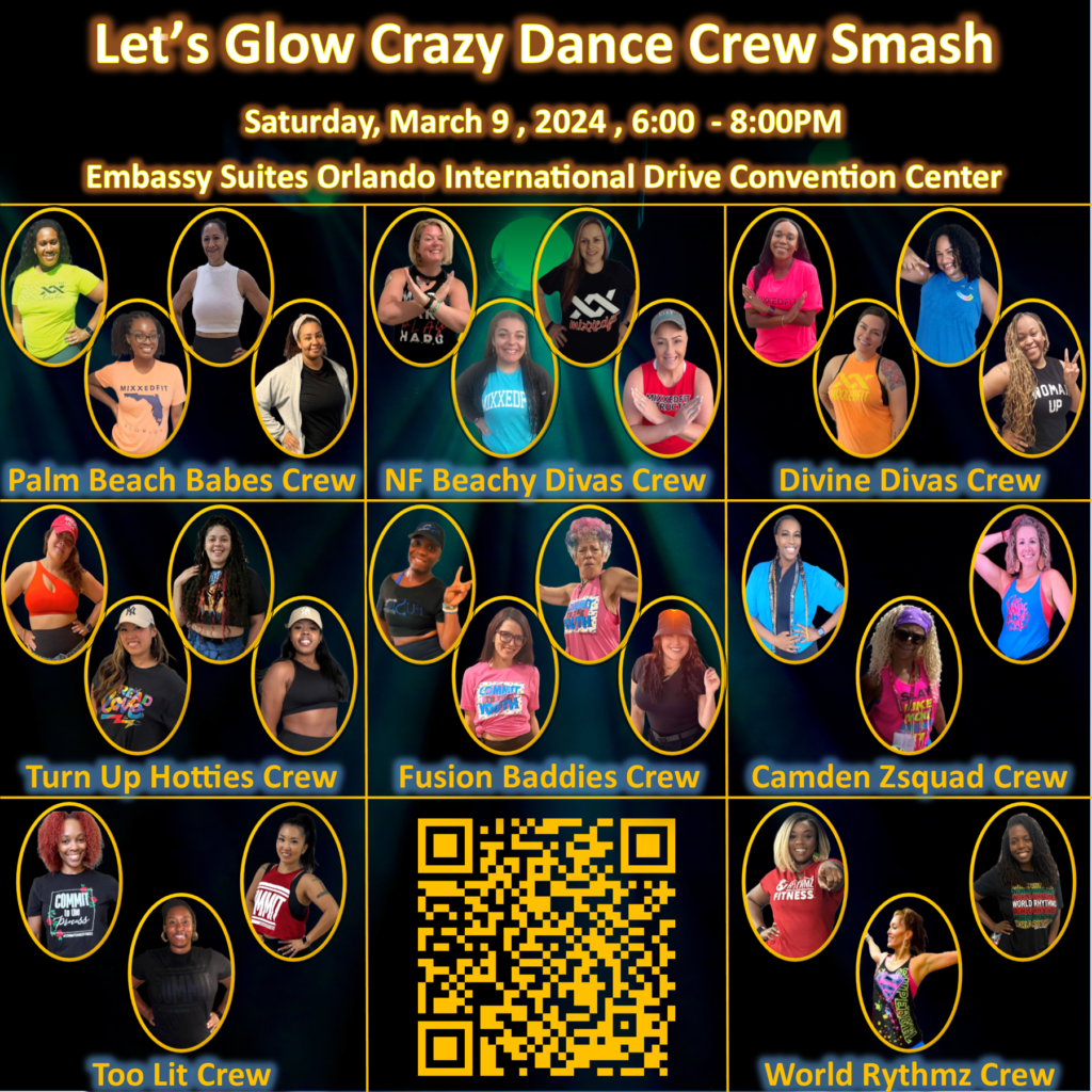 Let's Glow Crazy Dance Crew Smash on Saturday, March 9, 2024, at 6:00-8:00pm