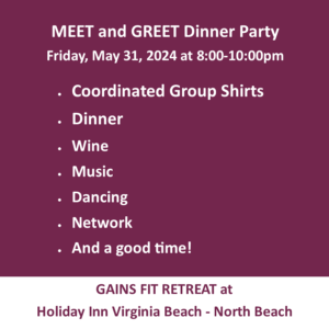Friday Meet and Greet Dinner Party VB 24